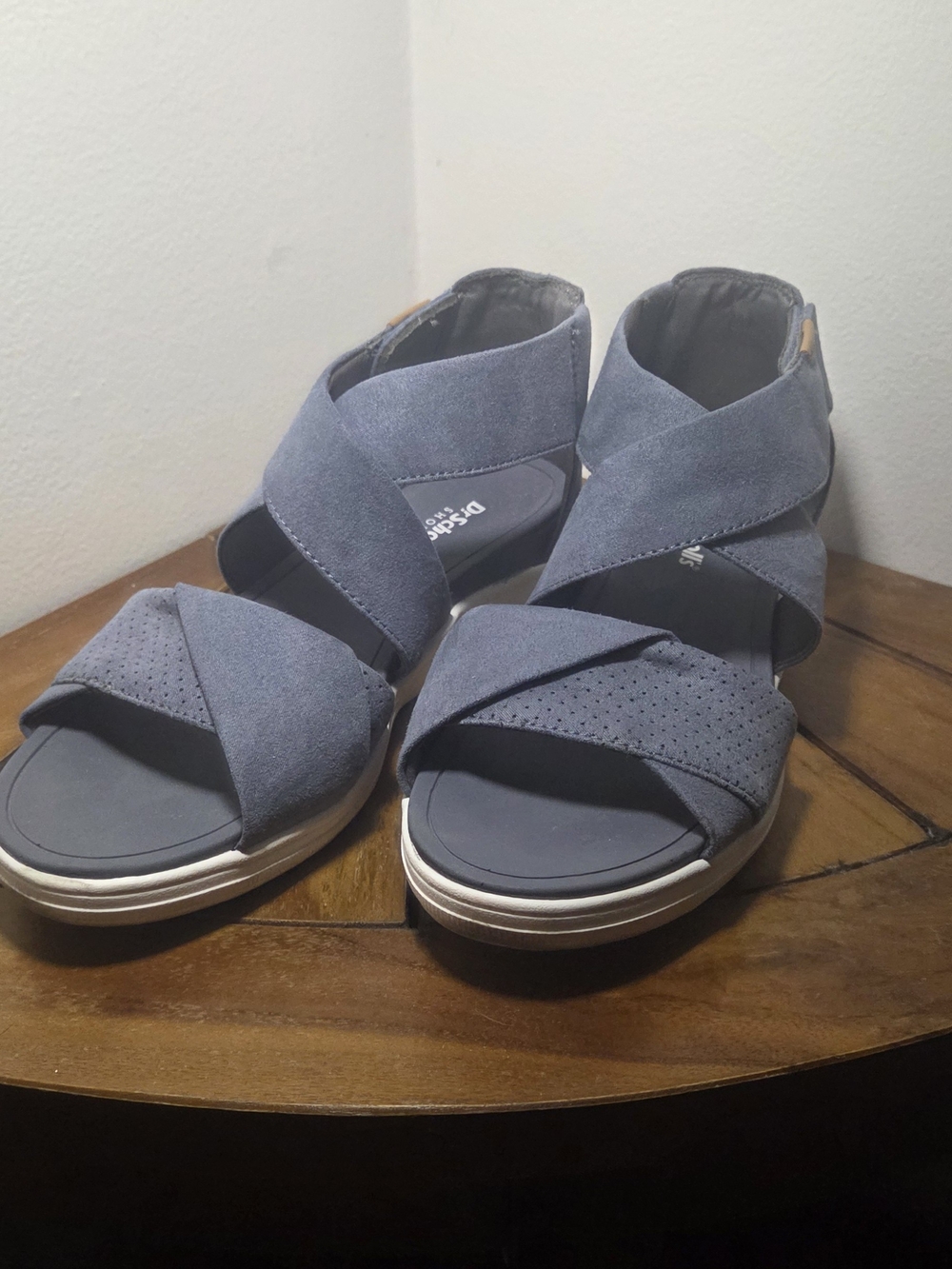 Dr. Scholl's Blue Crisscross Slingback Sandals